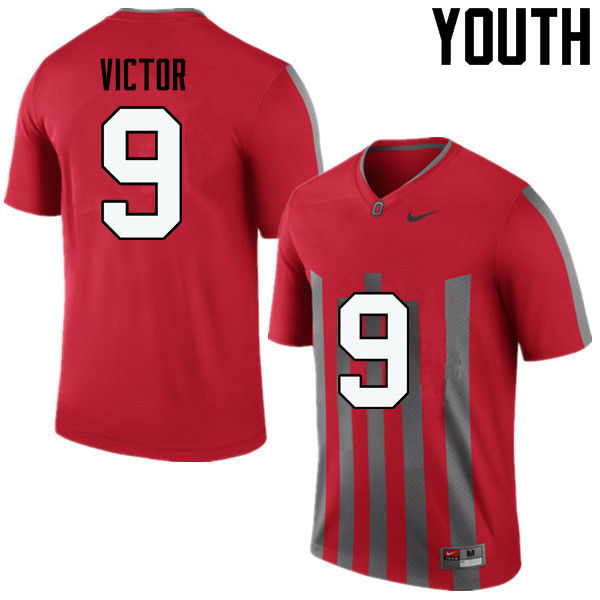 Ohio State Buckeyes Binjimen Victor Youth #9 Throwback Game Stitched College Football Jersey